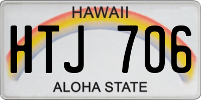 HI license plate HTJ706