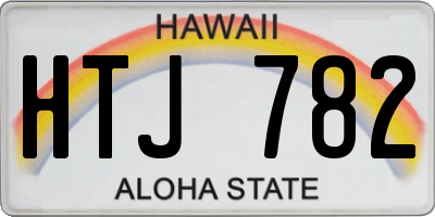 HI license plate HTJ782