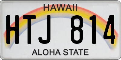 HI license plate HTJ814