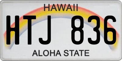 HI license plate HTJ836