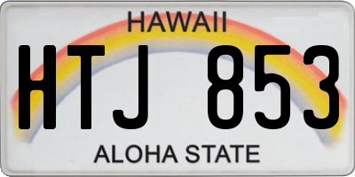 HI license plate HTJ853