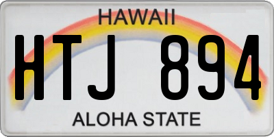 HI license plate HTJ894
