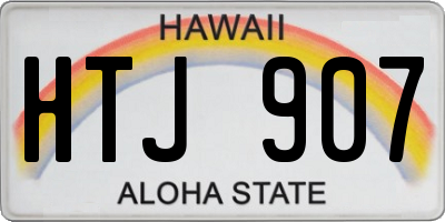 HI license plate HTJ907