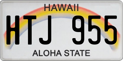 HI license plate HTJ955