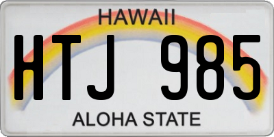 HI license plate HTJ985