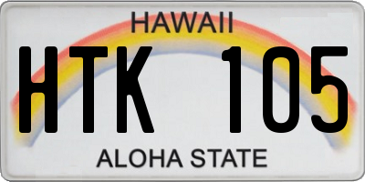 HI license plate HTK105