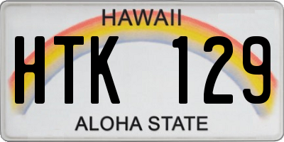 HI license plate HTK129
