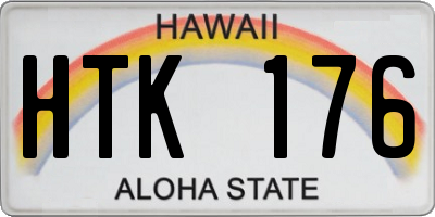 HI license plate HTK176