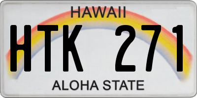 HI license plate HTK271