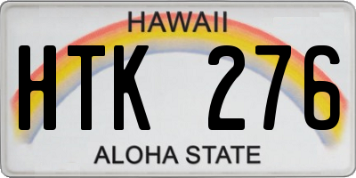 HI license plate HTK276