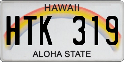HI license plate HTK319