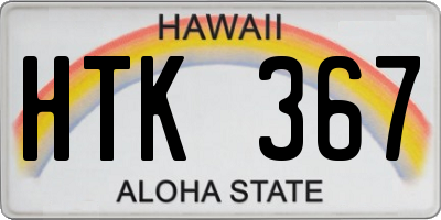 HI license plate HTK367