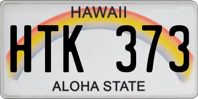 HI license plate HTK373