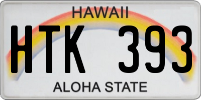 HI license plate HTK393