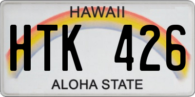 HI license plate HTK426