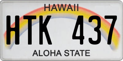 HI license plate HTK437