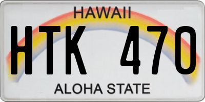 HI license plate HTK470