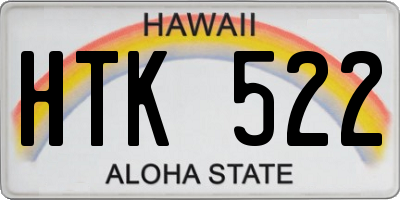 HI license plate HTK522
