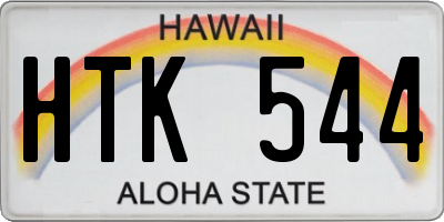 HI license plate HTK544