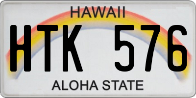 HI license plate HTK576