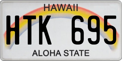 HI license plate HTK695