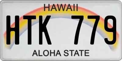 HI license plate HTK779