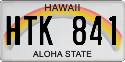 HI license plate HTK841