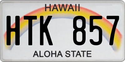 HI license plate HTK857
