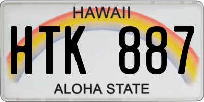 HI license plate HTK887