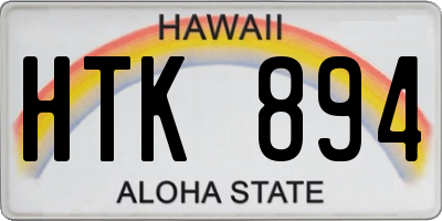 HI license plate HTK894