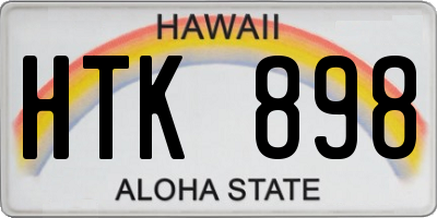 HI license plate HTK898