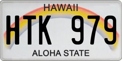 HI license plate HTK979