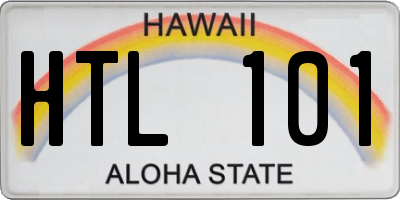 HI license plate HTL101