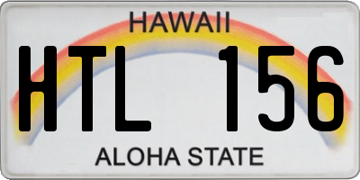 HI license plate HTL156