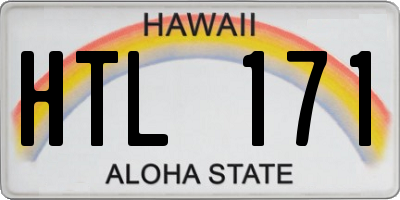 HI license plate HTL171