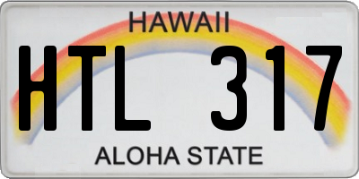 HI license plate HTL317
