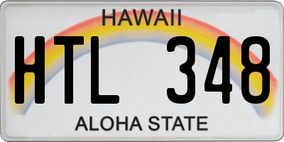 HI license plate HTL348