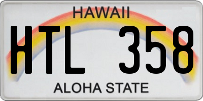 HI license plate HTL358
