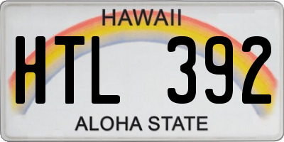 HI license plate HTL392