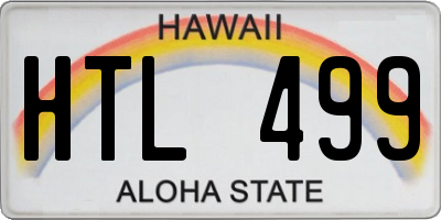 HI license plate HTL499