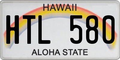 HI license plate HTL580