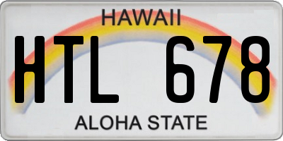 HI license plate HTL678
