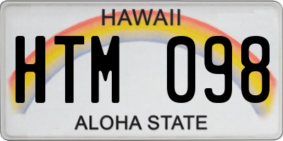 HI license plate HTM098