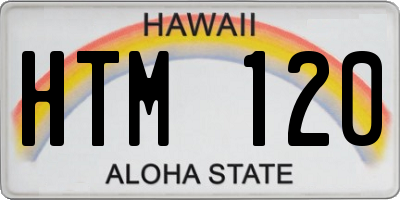 HI license plate HTM120