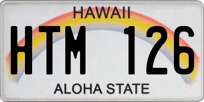 HI license plate HTM126