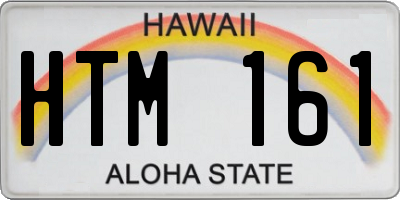 HI license plate HTM161