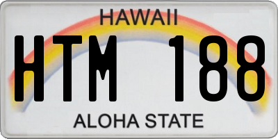 HI license plate HTM188