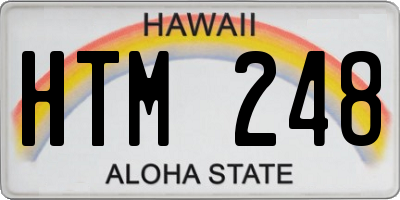 HI license plate HTM248