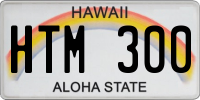 HI license plate HTM300