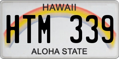HI license plate HTM339